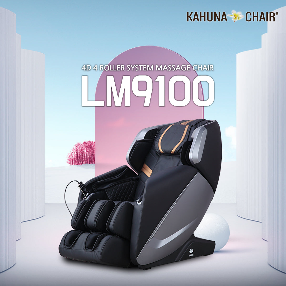 [OPEN BOX, A] Premium 4D target Spot Voice Recognition Kahuna Massage Chair,  LM-9100 Black