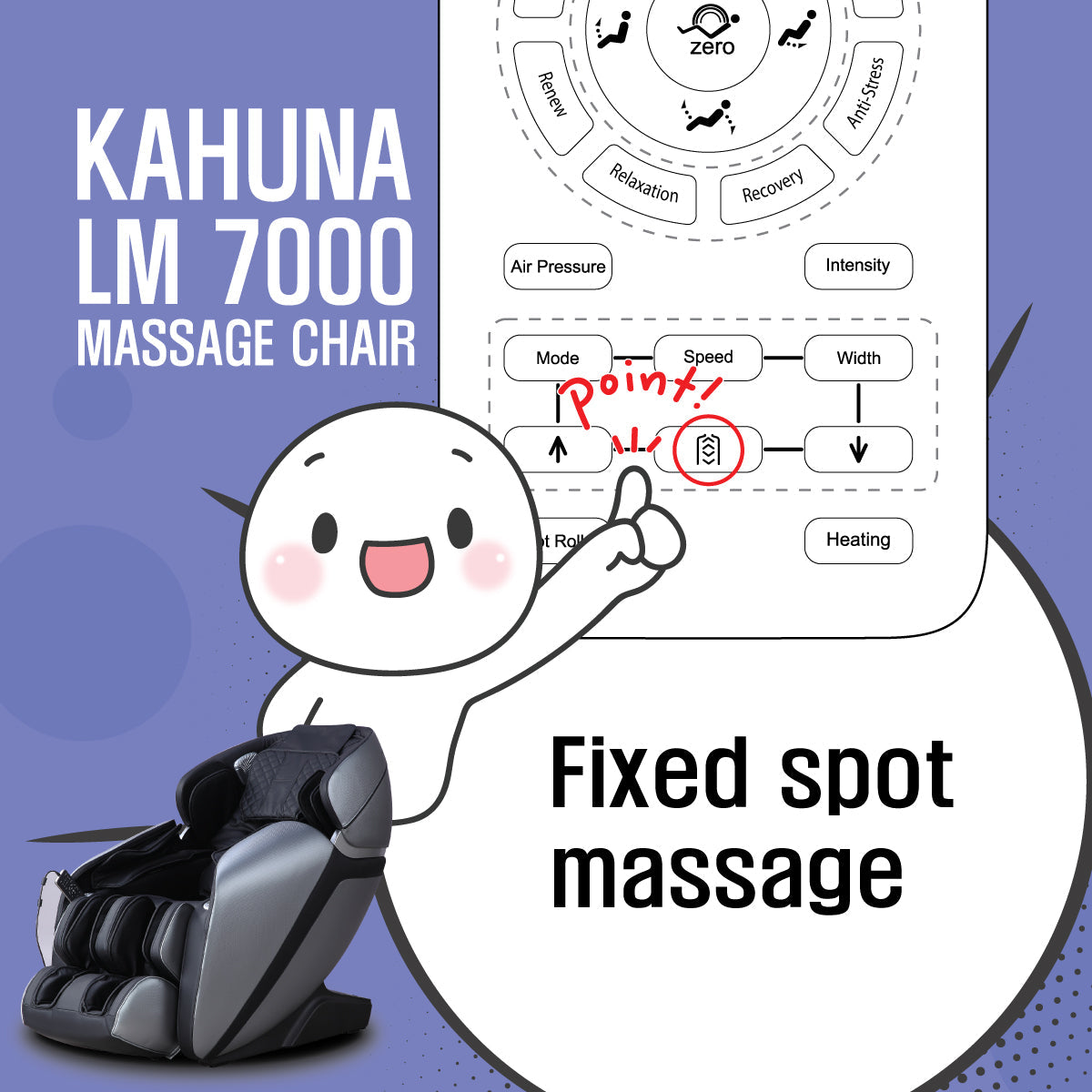 [OPEN BOX, A] Spot target massage Voice Recognition Kahuna Massage Chair, LM-7000 Brown