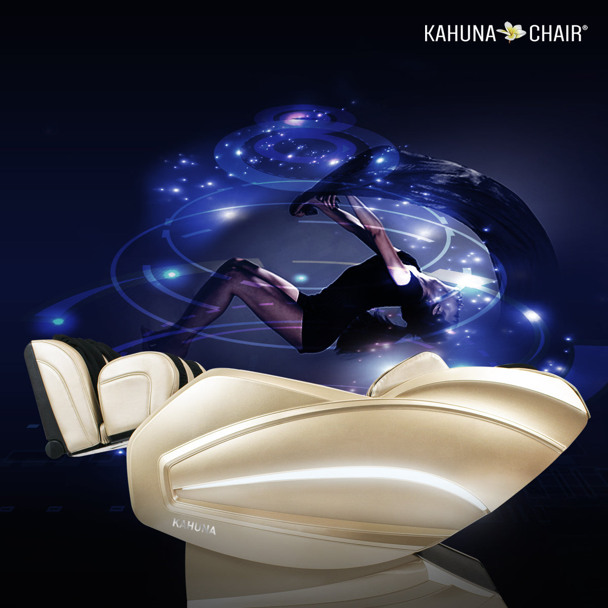 [OPEN BOX, A+] 4D Exquisite Rhythmic HSL-Track Kahuna Massage Chair, HM-Kappa Brown